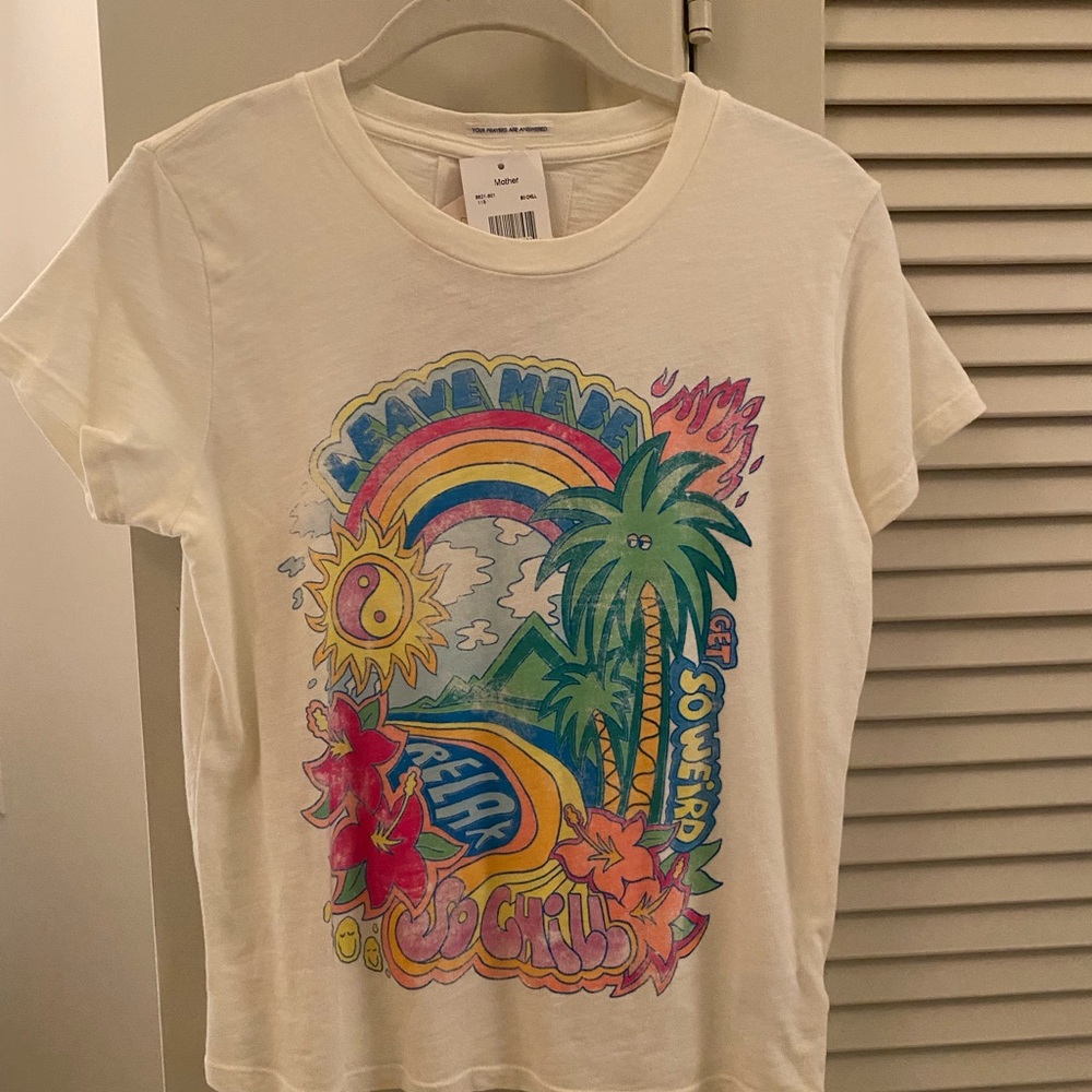 Mother denim Lil Sinful Tee in So Chill XS